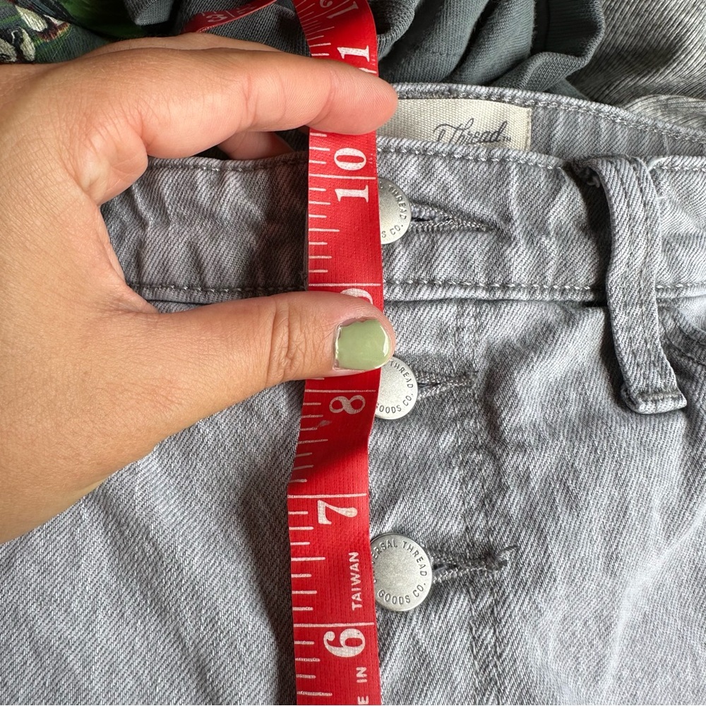 Universal Thread Vintage Midi Grey Button Fly Jea… - image 6